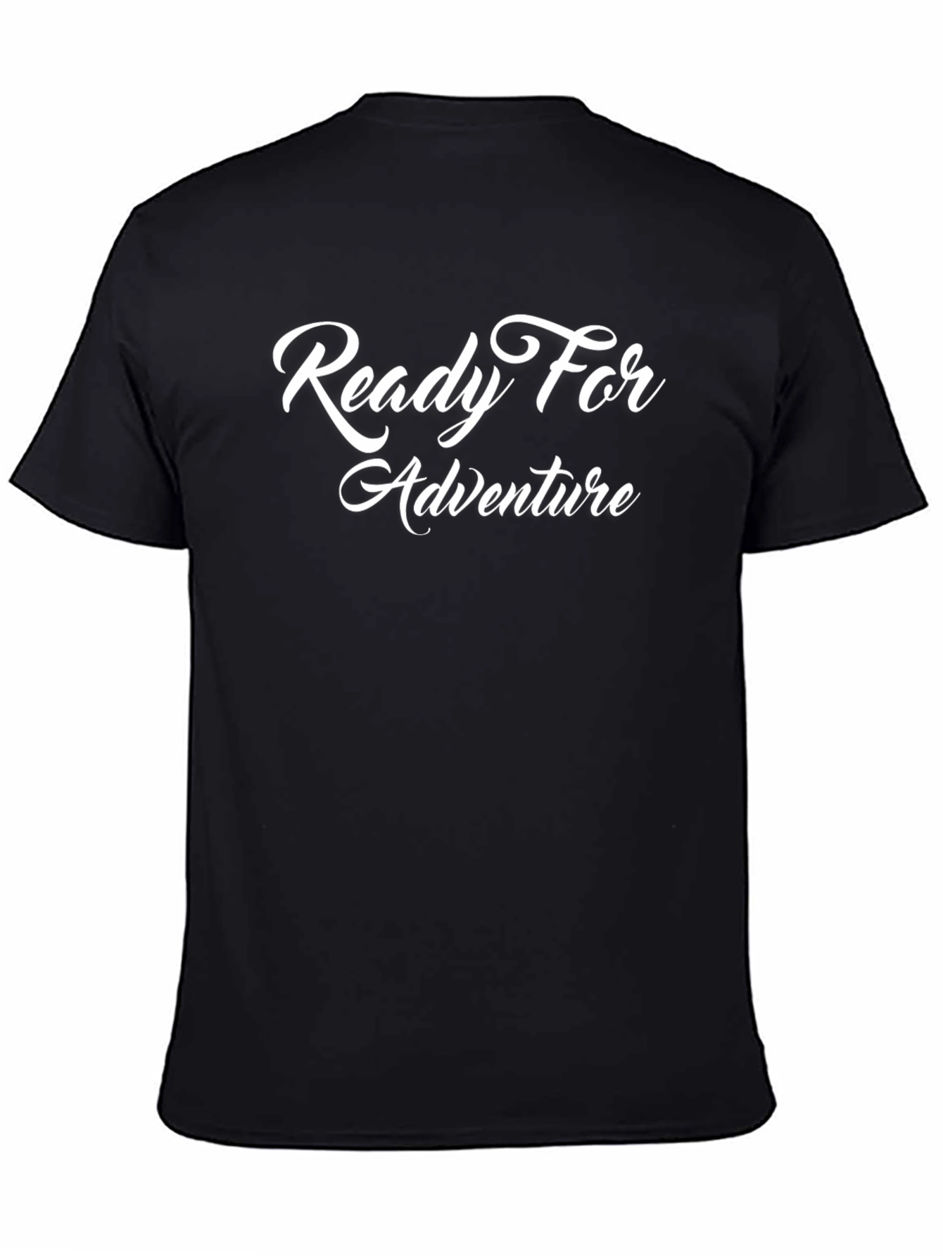 Ready For Adventure T-Shirt | Black Cotton Tee