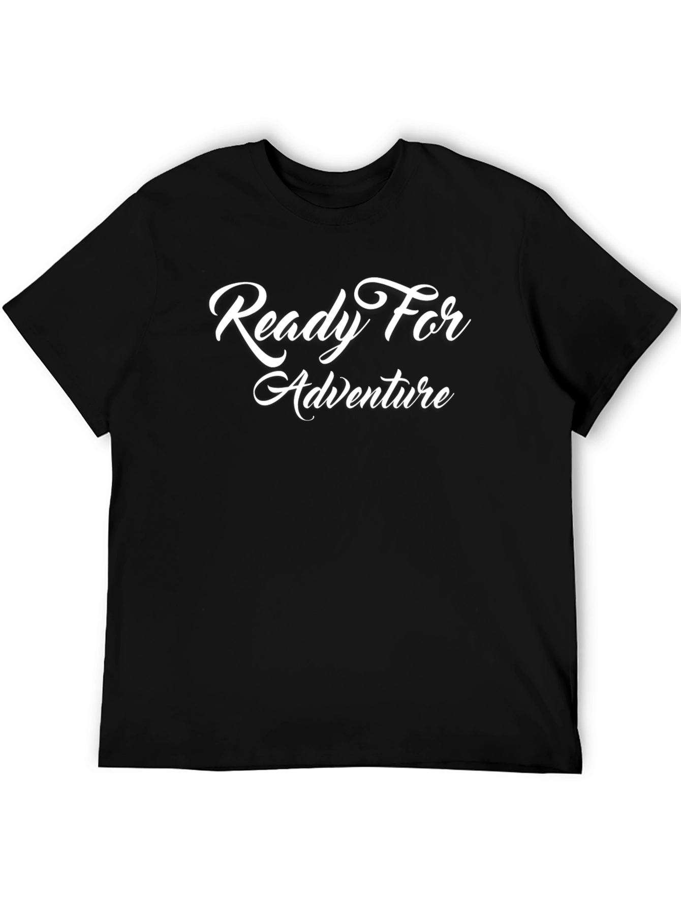Ready For Adventure T-Shirt | Black Cotton Tee
