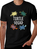 Turtle Squad Black Graphic T-Shirt