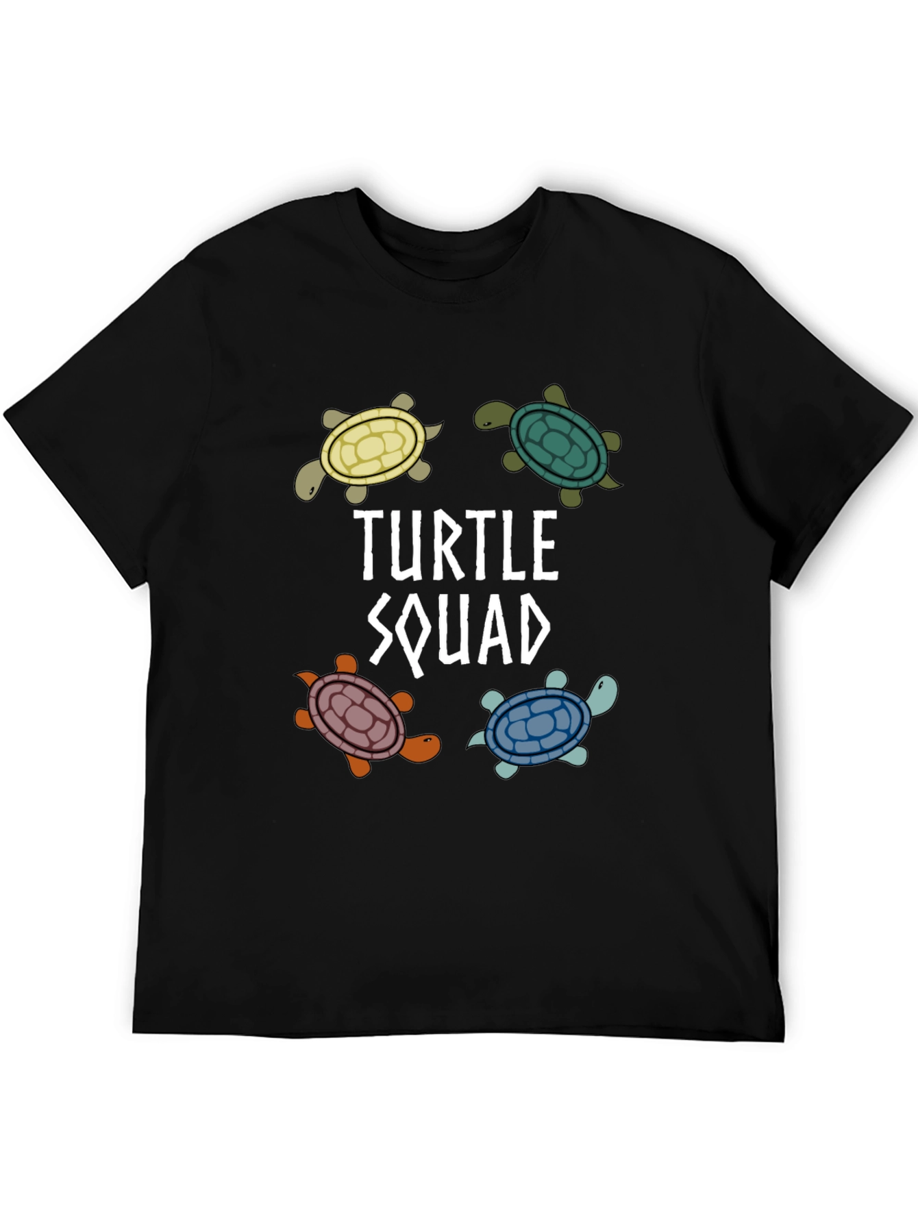 Turtle Squad Black Graphic T-Shirt