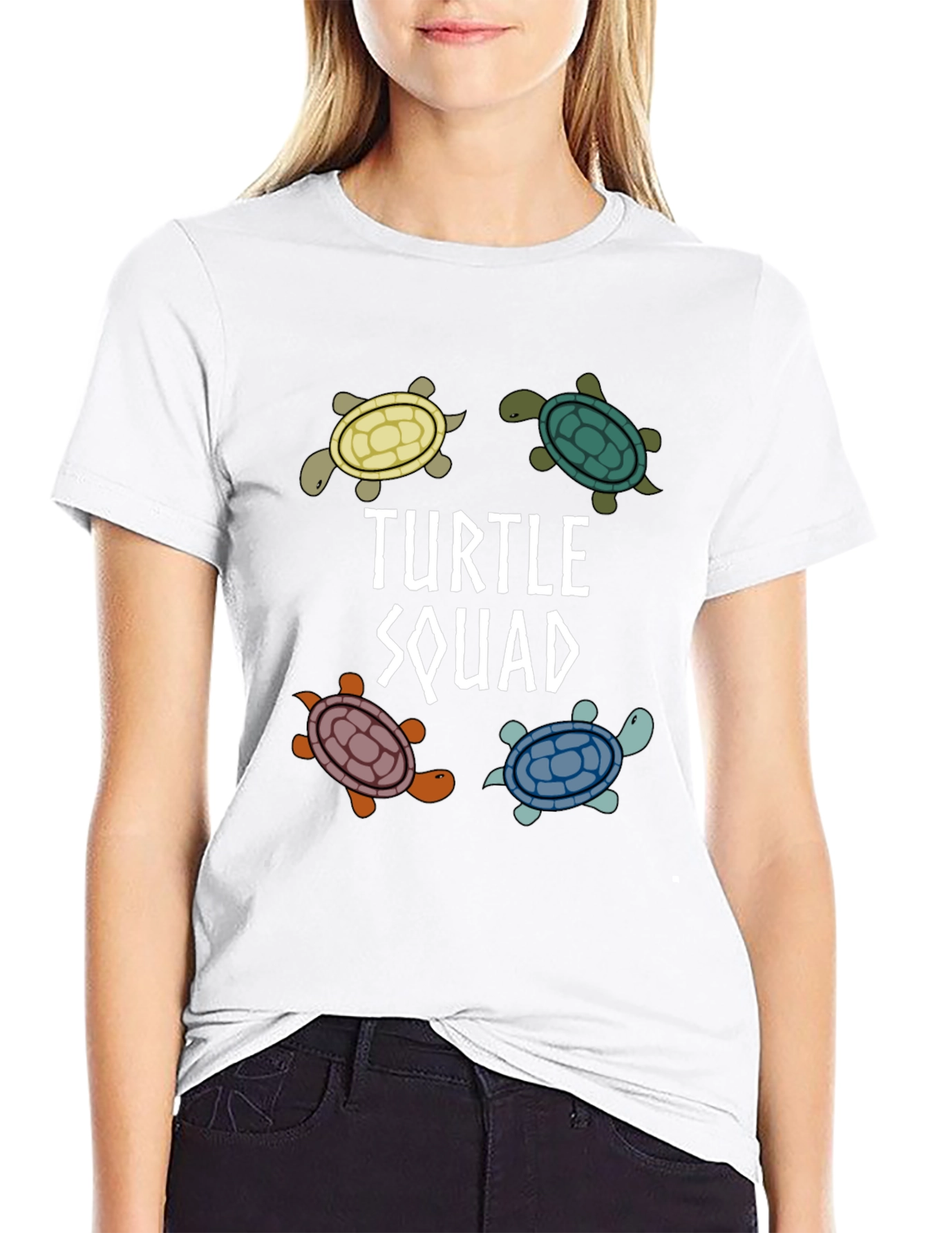 Turtle Squad Black Graphic T-Shirt