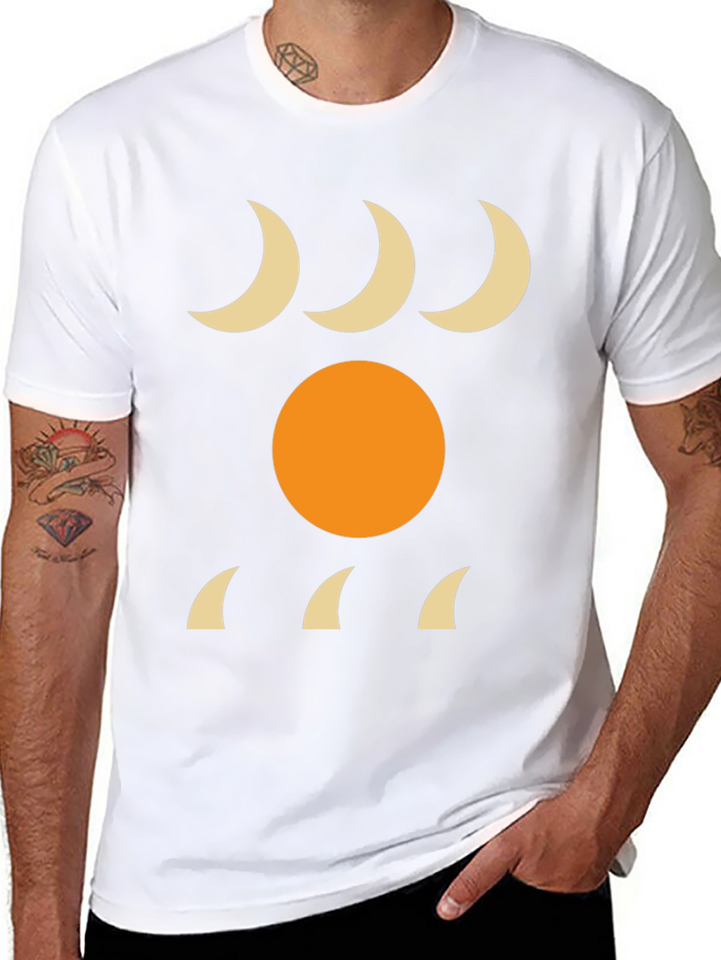 Minimalist Sun & Moon Graphic Tee