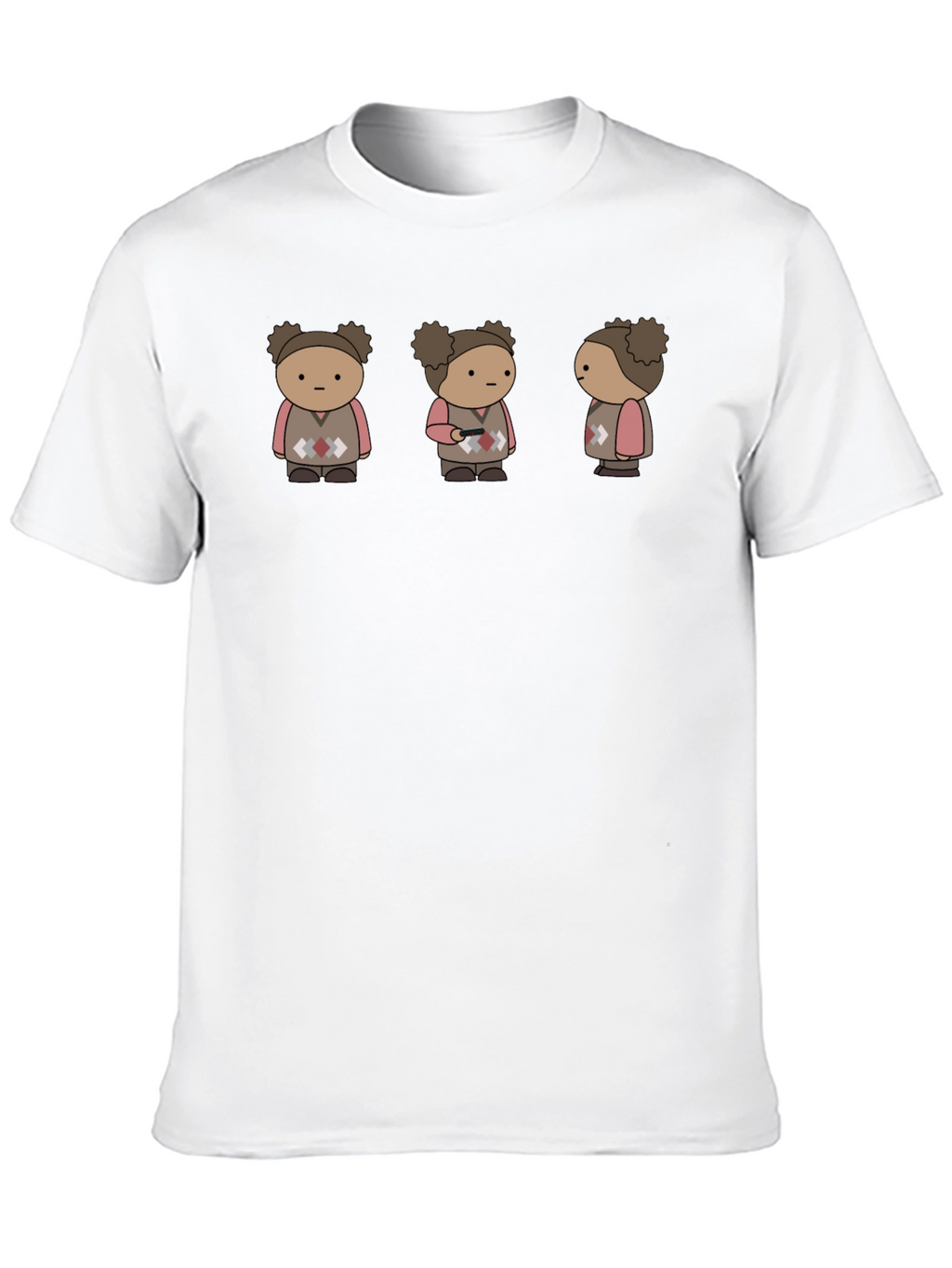 Quirky Character Graphic Print Black T-Shirt