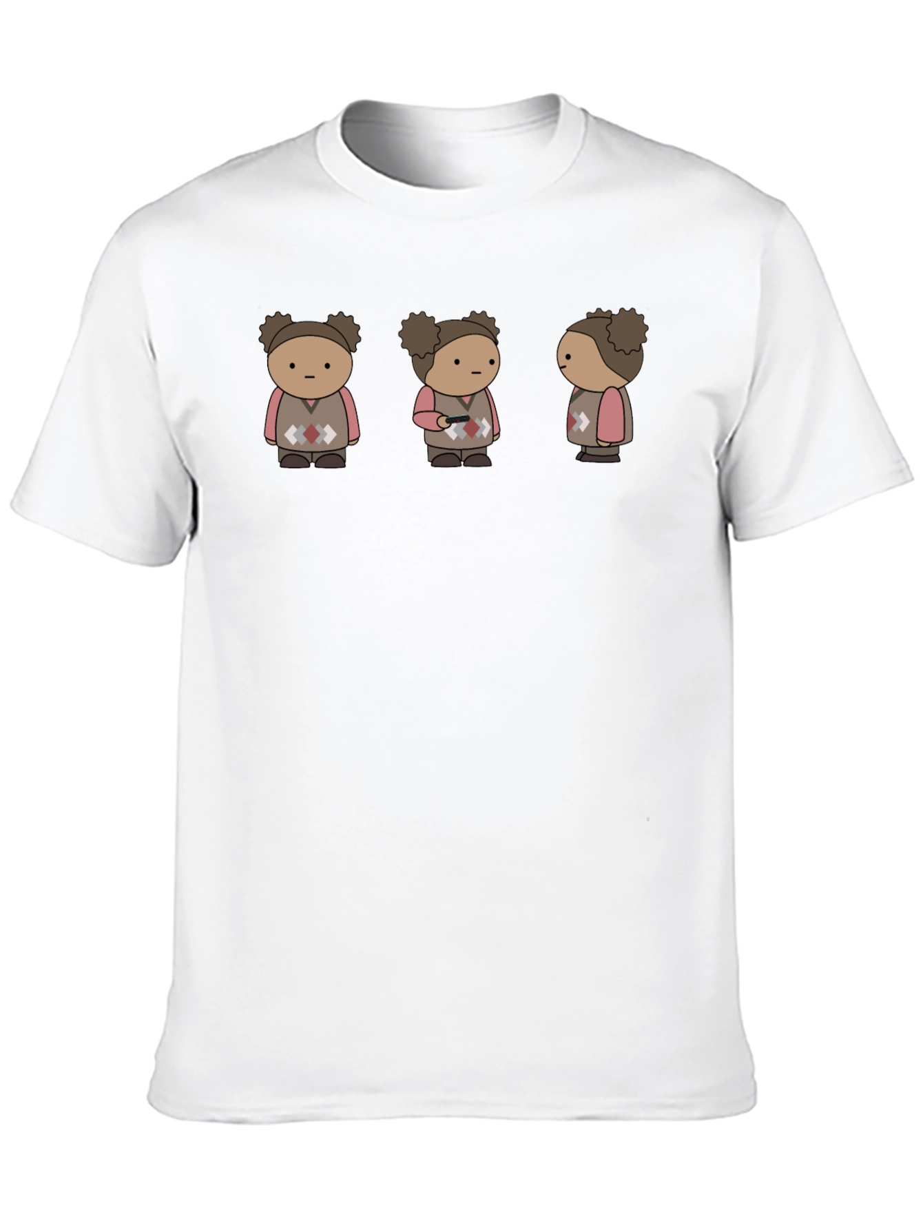 Quirky Character Graphic Print Black T-Shirt