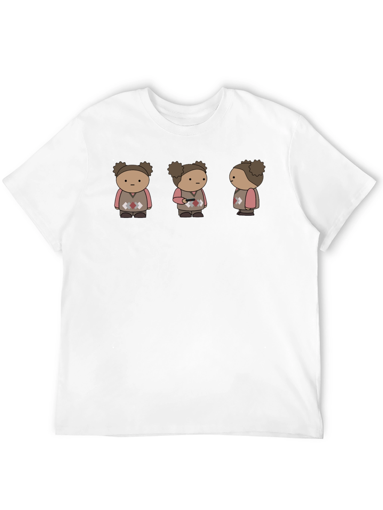 Quirky Character Graphic Print Black T-Shirt