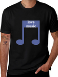 Love Music Tee - Stylish Graphic Note T-Shirt
