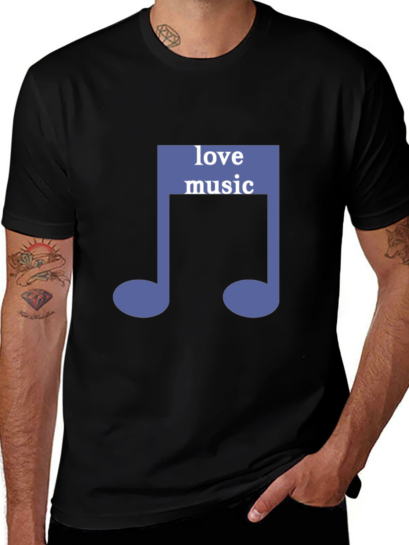 Love Music Tee - Stylish Graphic Note T-Shirt