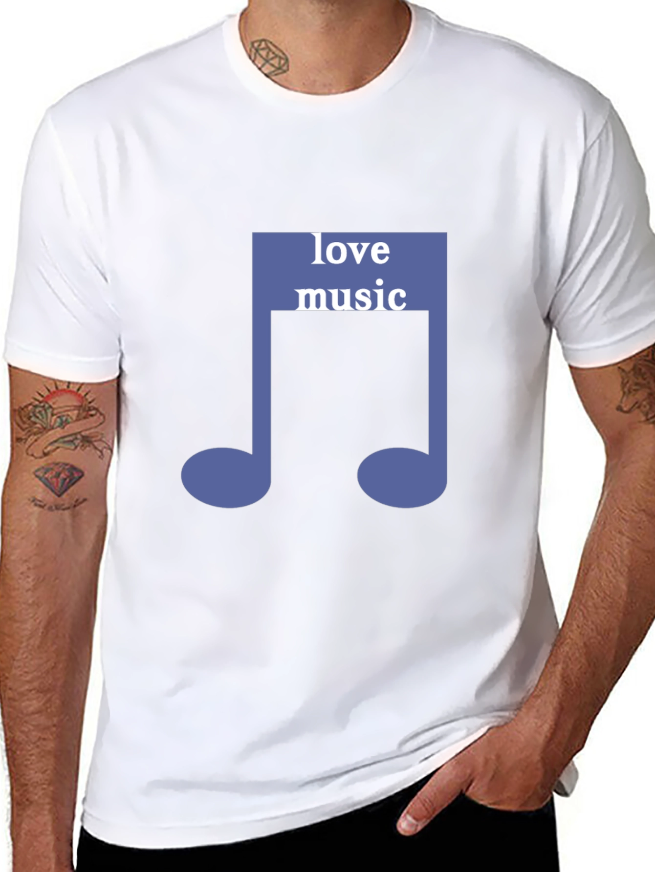 Love Music Tee - Stylish Graphic Note T-Shirt