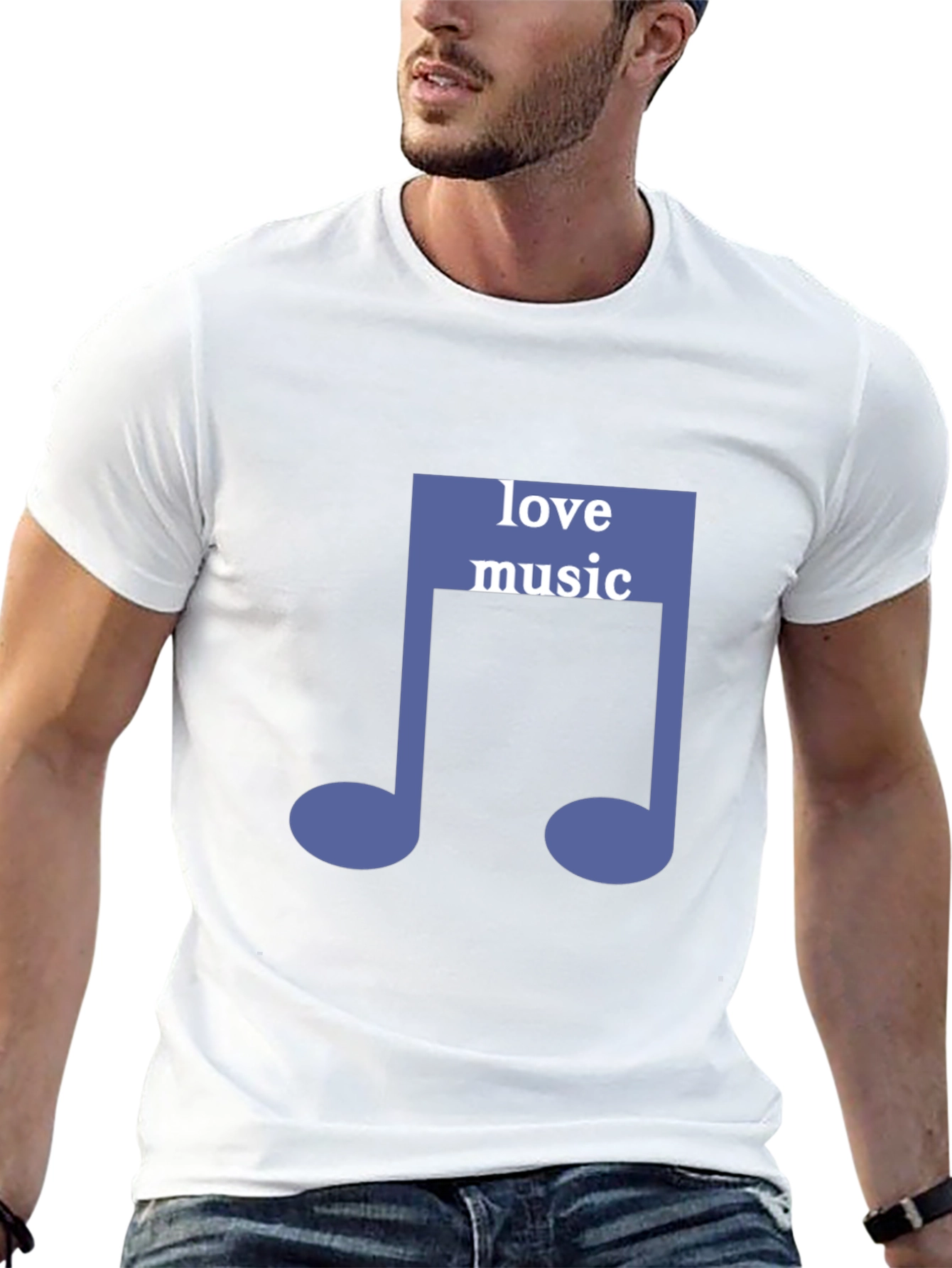 Love Music Tee - Stylish Graphic Note T-Shirt