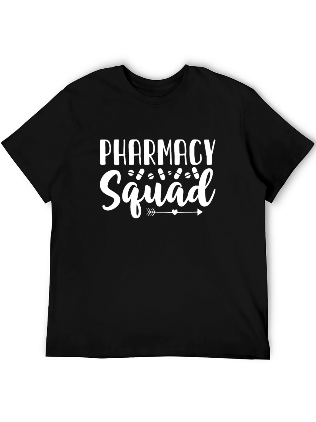 Pharmacy Squad Graphic Tee - Black Cotton T-Shirt