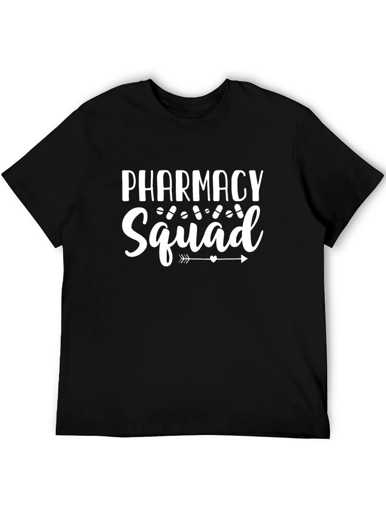 Pharmacy Squad Graphic Tee - Black Cotton T-Shirt