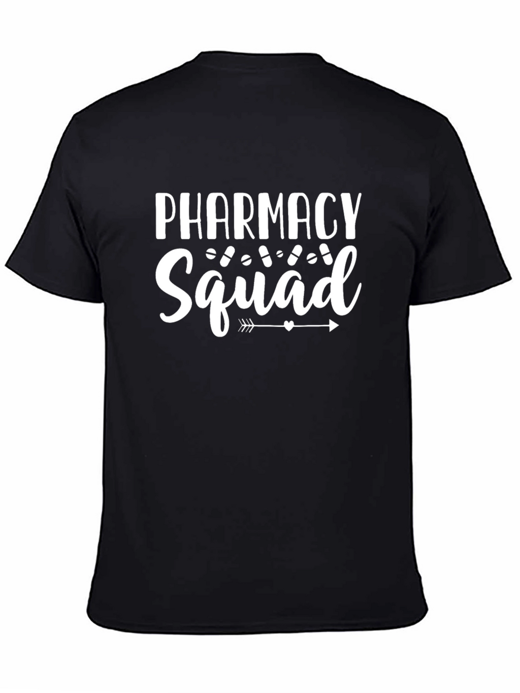 Pharmacy Squad Graphic Tee - Black Cotton T-Shirt