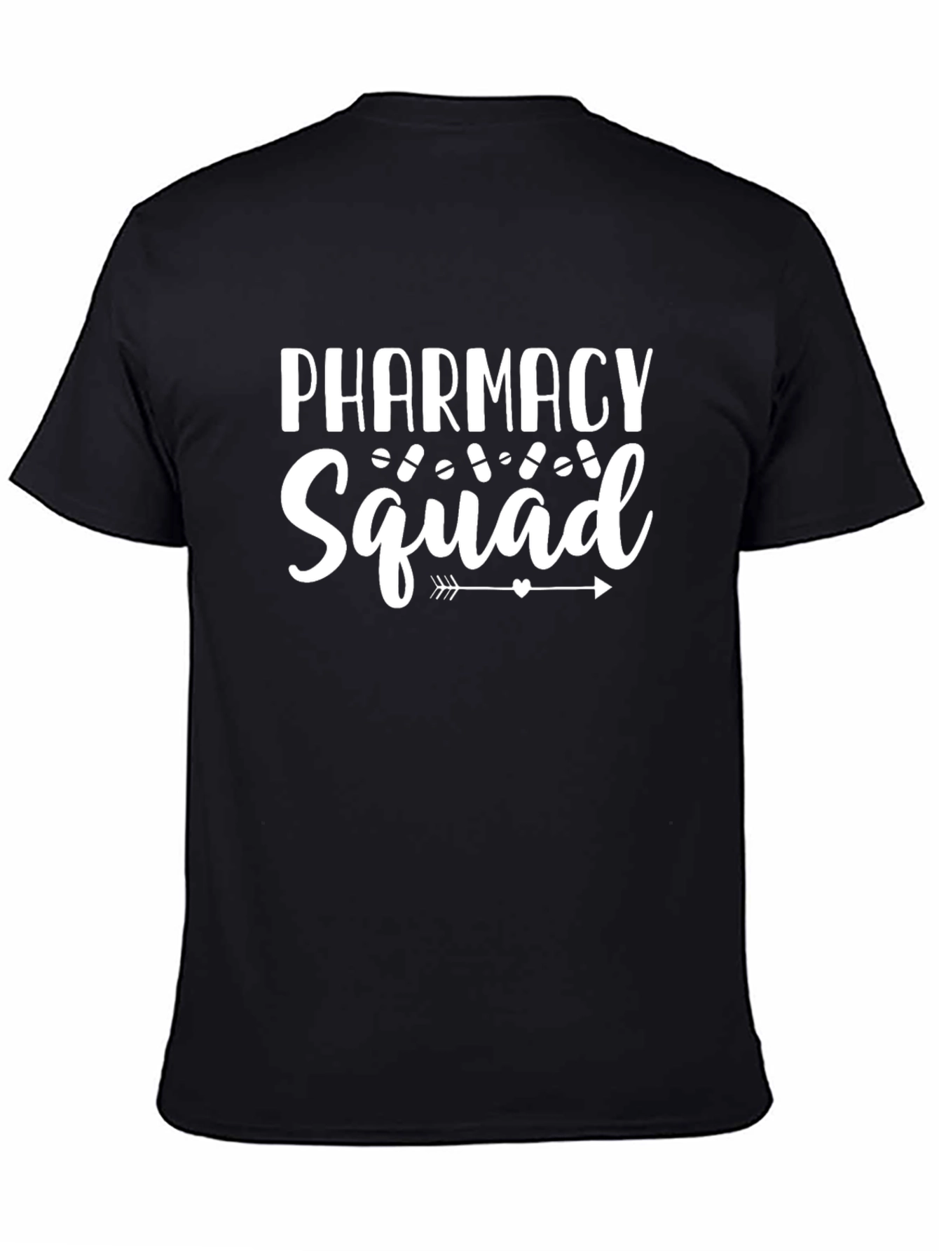 Pharmacy Squad Graphic Tee - Black Cotton T-Shirt