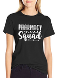 Pharmacy Squad Graphic Tee - Black Cotton T-Shirt