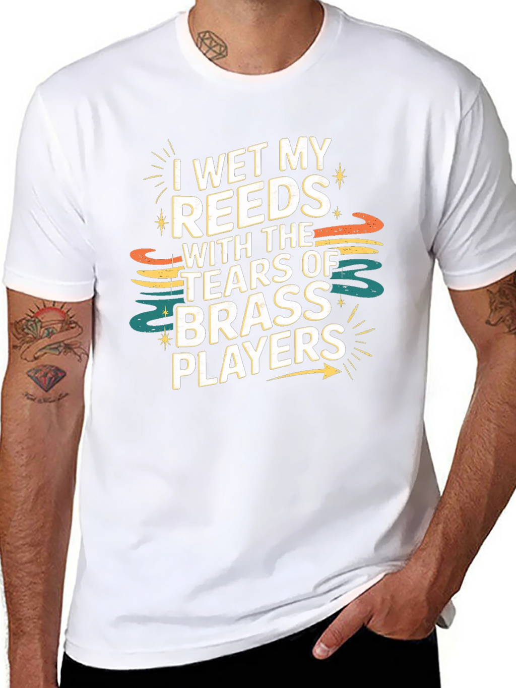 Humorous Musician T-Shirt: I Wet My Reeds