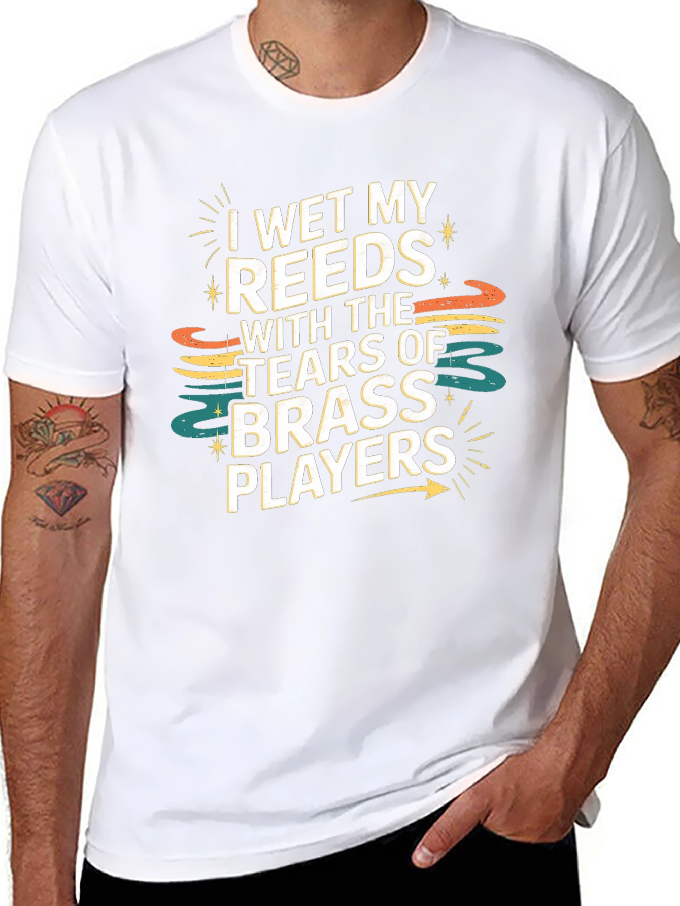 Humorous Musician T-Shirt: I Wet My Reeds