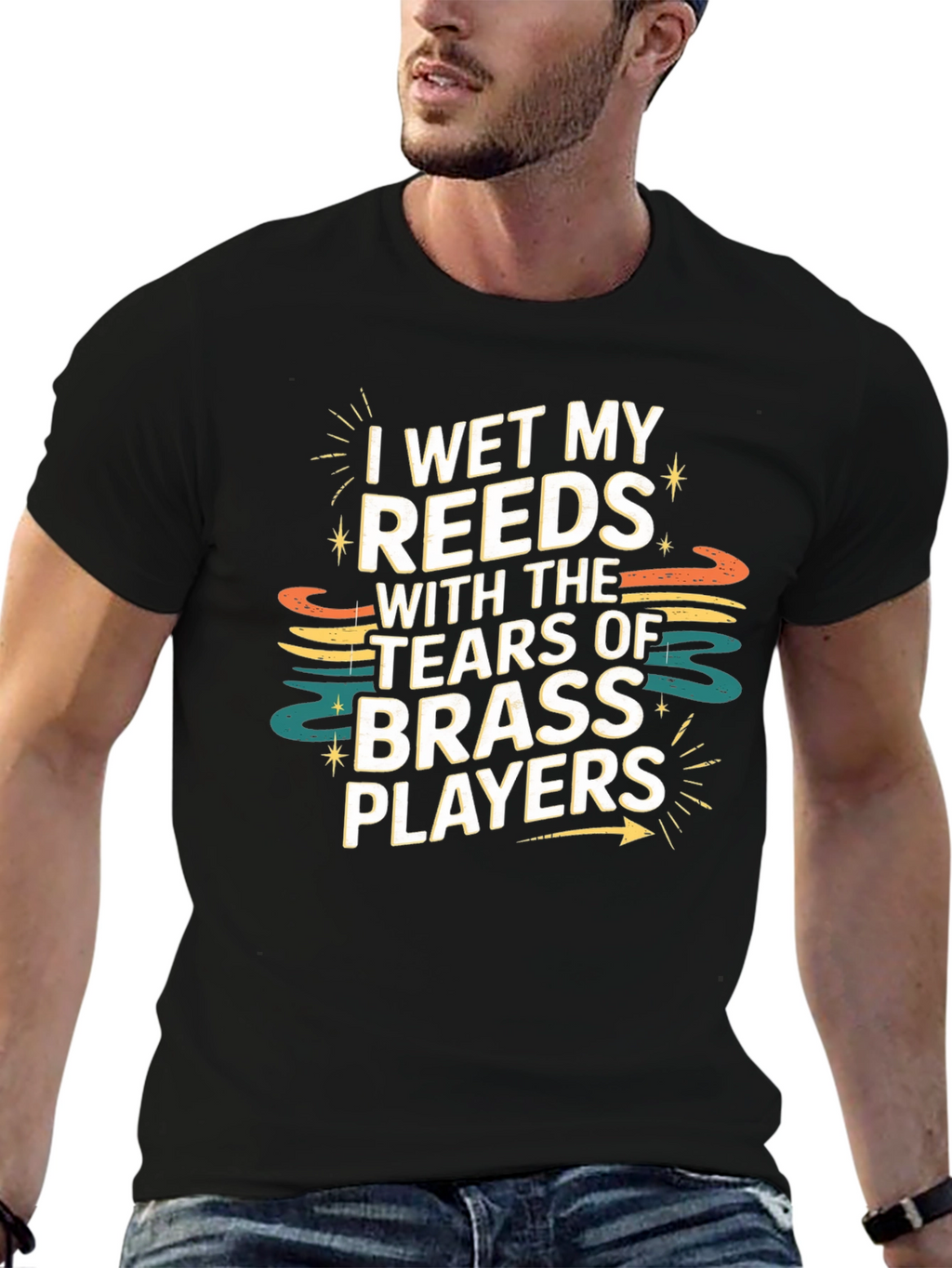 Humorous Musician T-Shirt: I Wet My Reeds