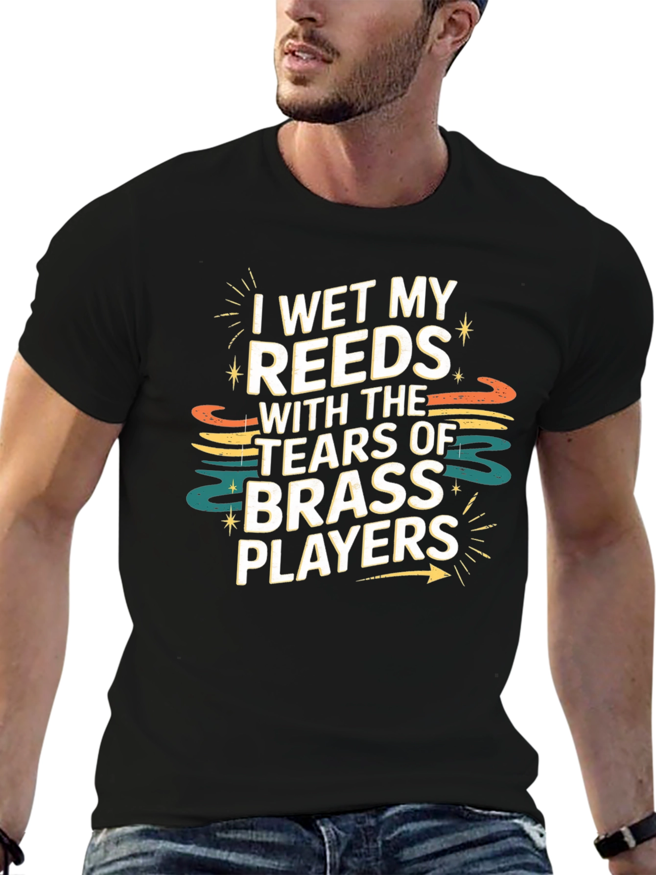 Humorous Musician T-Shirt: I Wet My Reeds