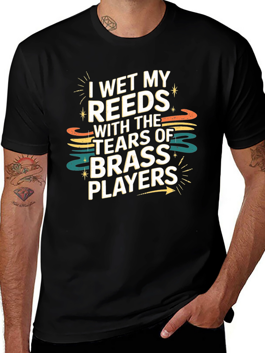Humorous Musician T-Shirt: I Wet My Reeds