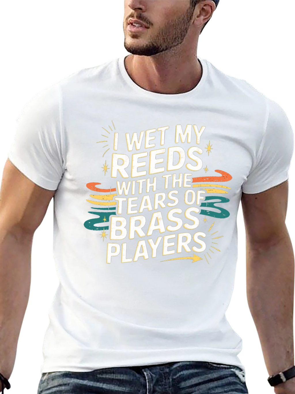 Humorous Musician T-Shirt: I Wet My Reeds
