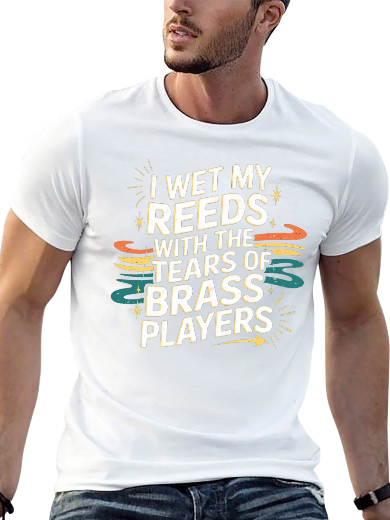 Humorous Musician T-Shirt: I Wet My Reeds