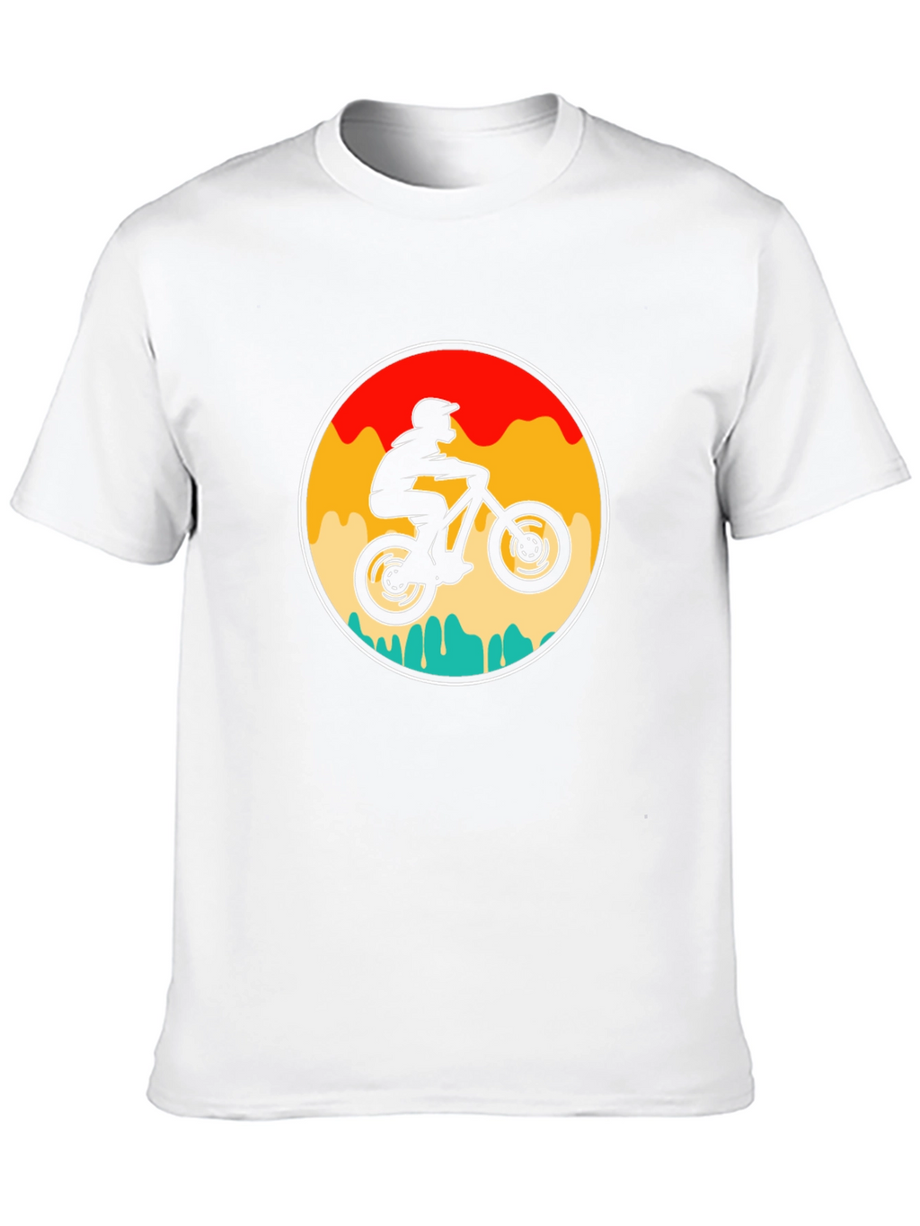 Mountain Biker Graphic Tee - Retro Style
