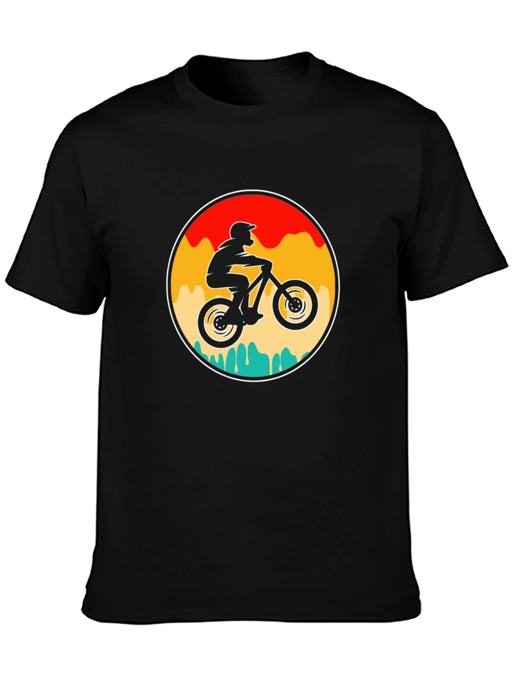Mountain Biker Graphic Tee - Retro Style