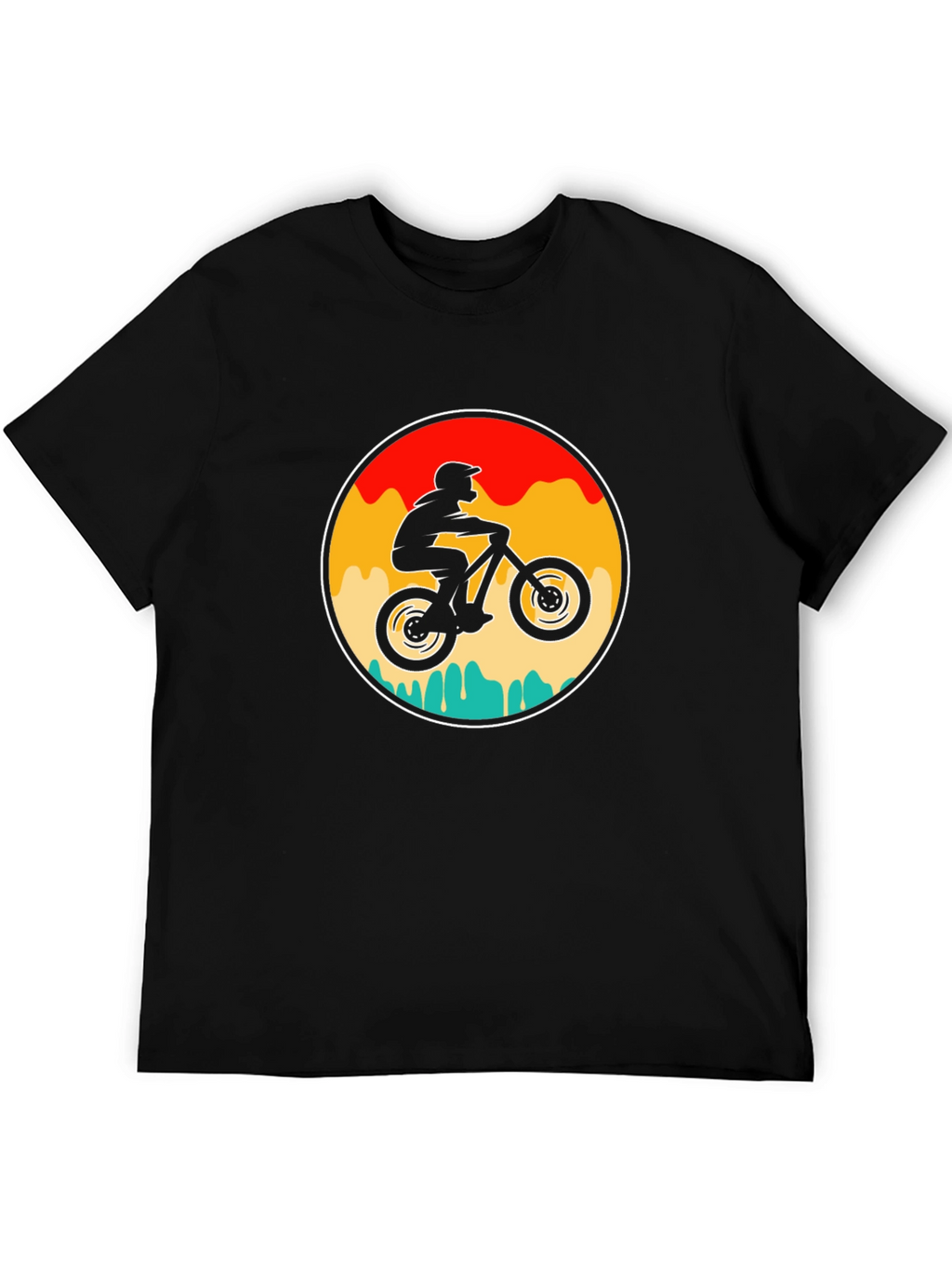 Mountain Biker Graphic Tee - Retro Style