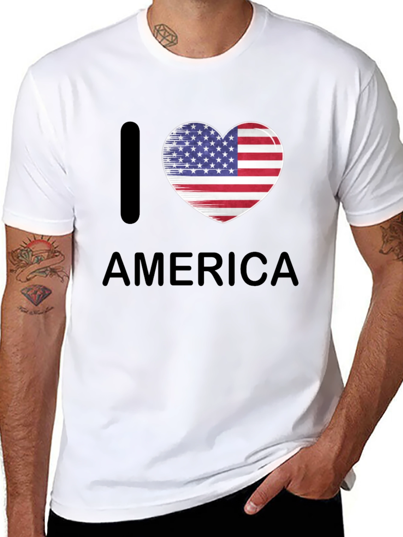 I Heart America Patriotic T-Shirt