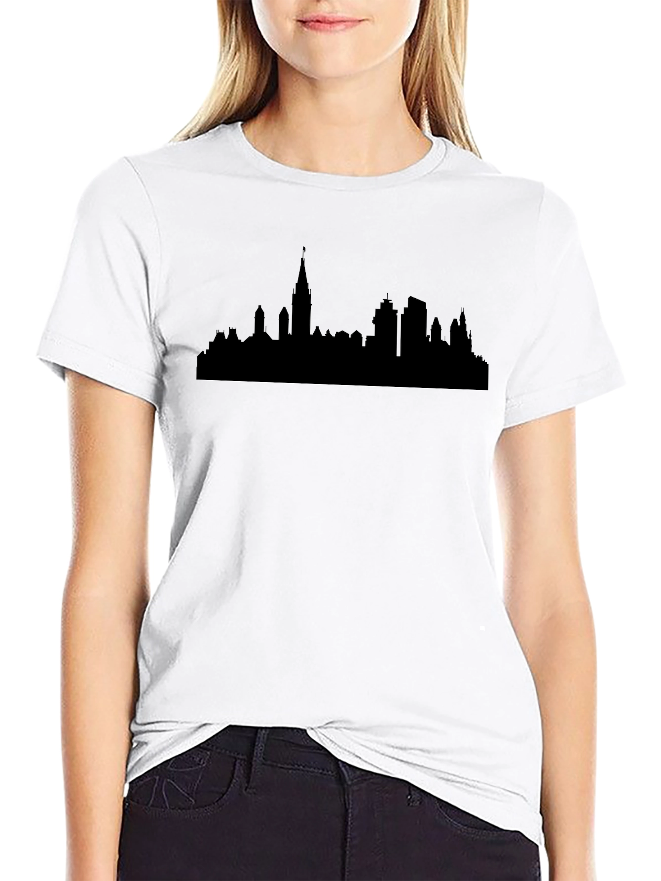 Ottawa Skyline T-Shirt - Black Graphic Tee