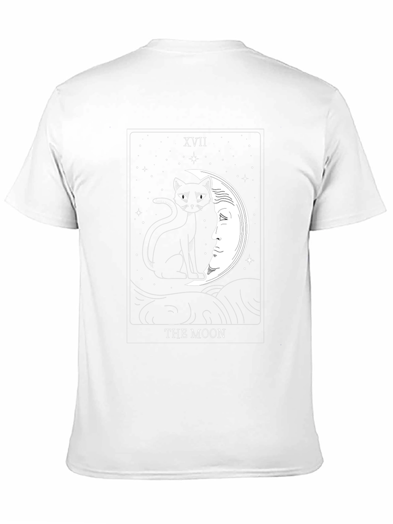 The Moon Tarot Card Cat Graphic T-Shirt