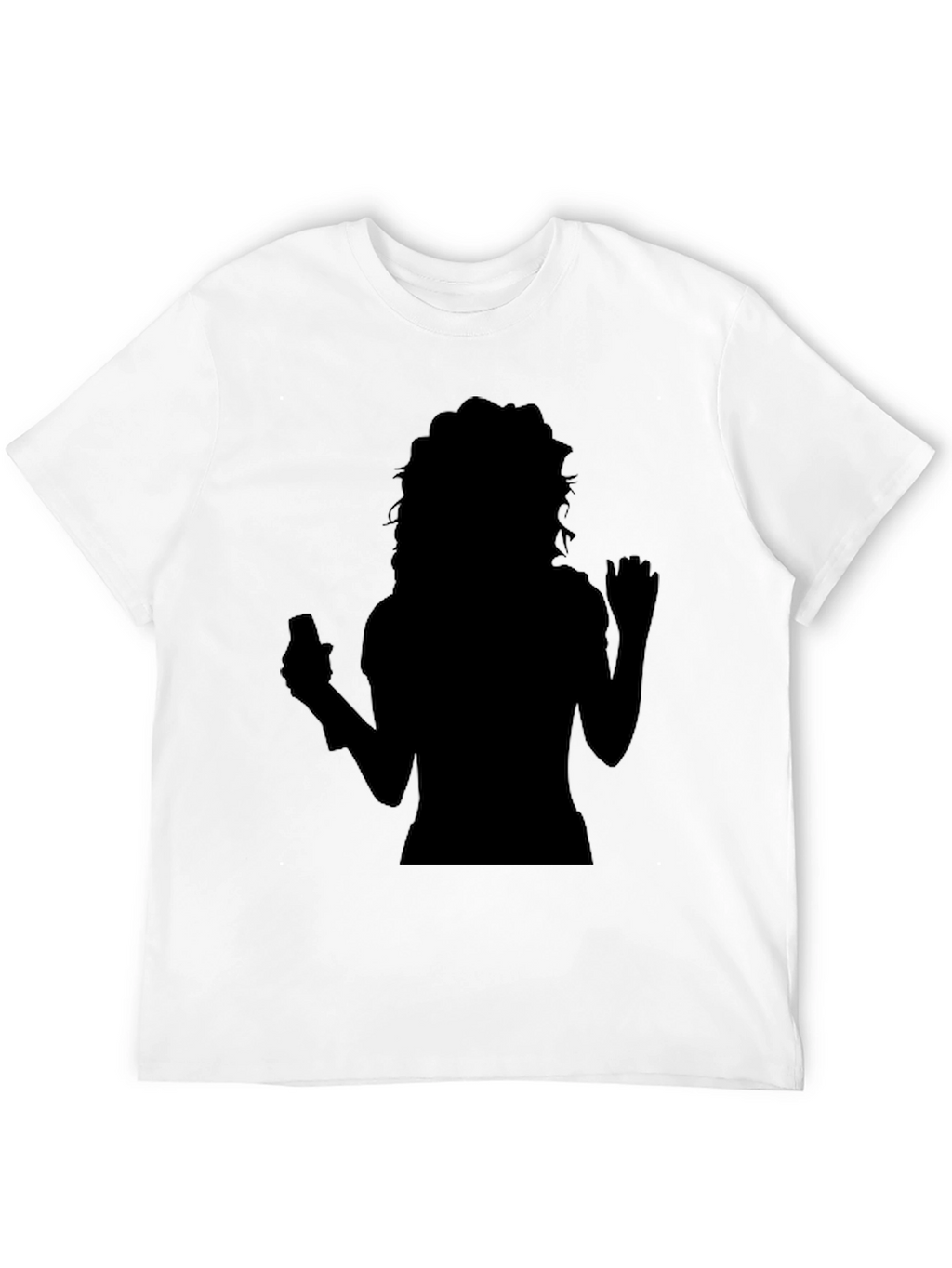Silhouette Graphic Print Tee - Trendy Black Shirt