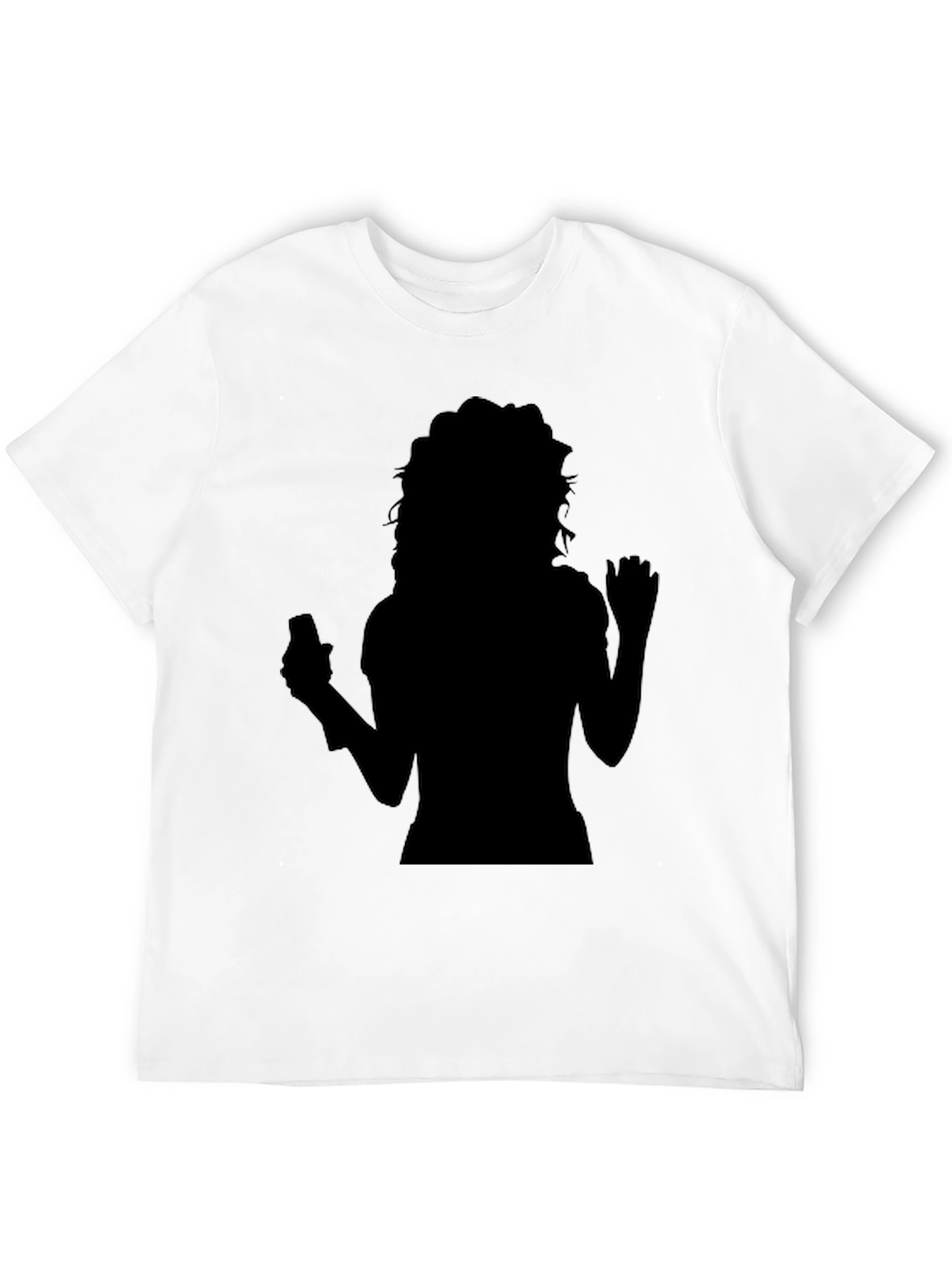 Silhouette Graphic Print Tee - Trendy Black Shirt