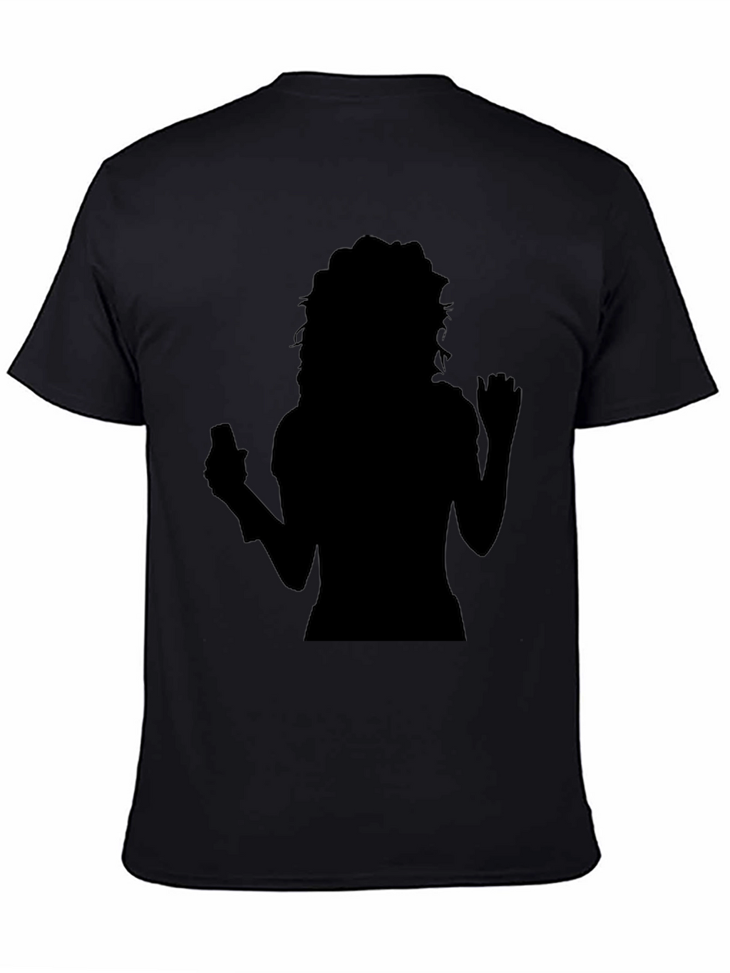 Silhouette Graphic Print Tee - Trendy Black Shirt