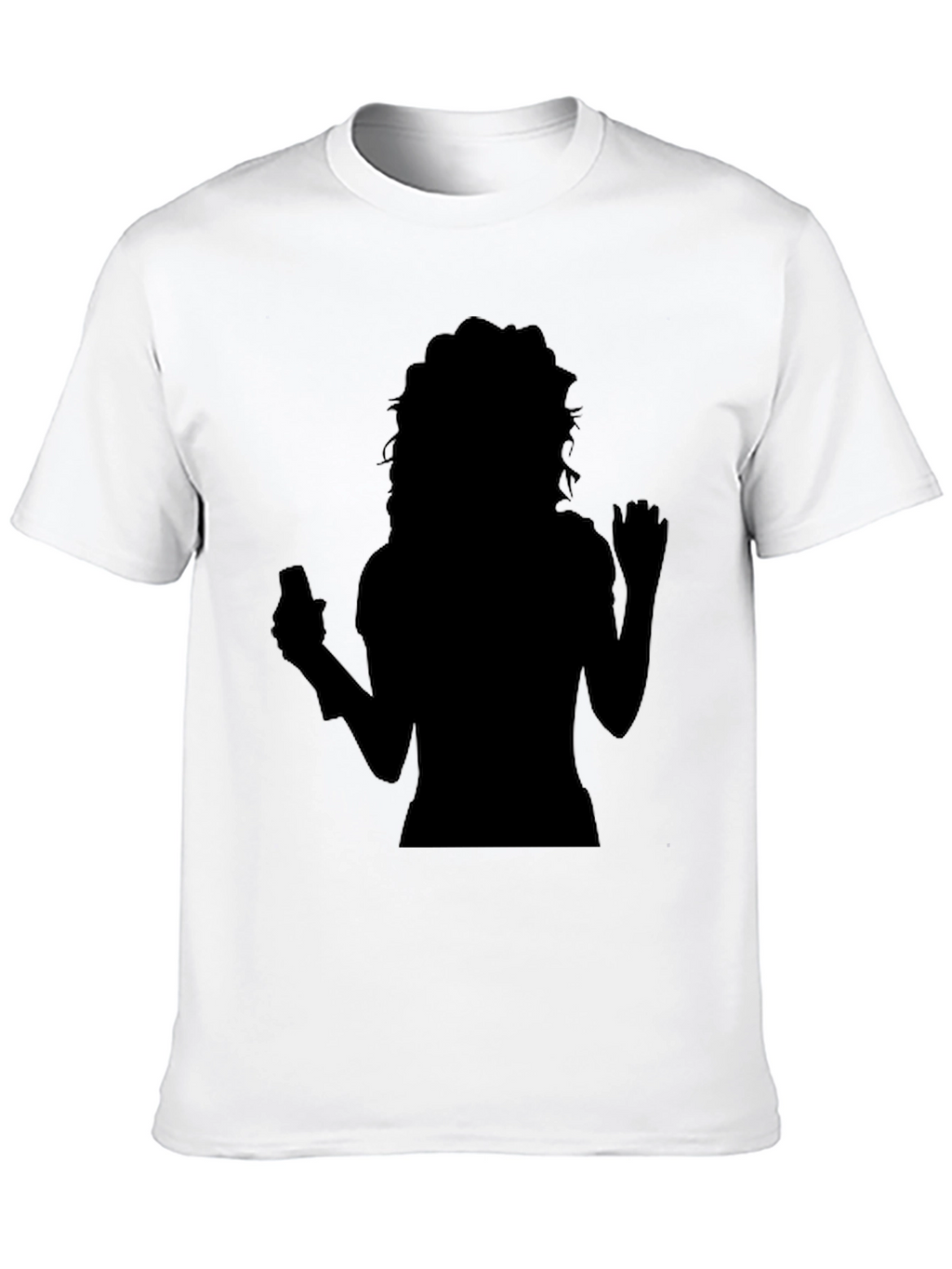 Silhouette Graphic Print Tee - Trendy Black Shirt