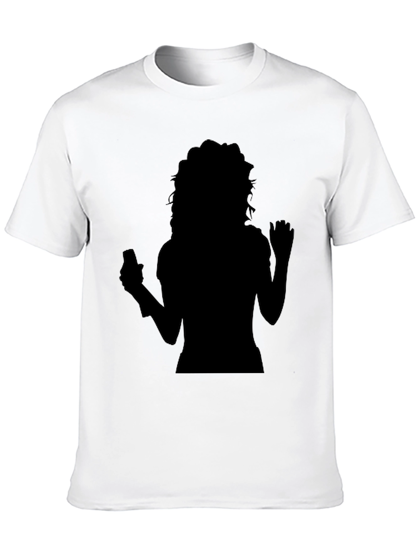 Silhouette Graphic Print Tee - Trendy Black Shirt