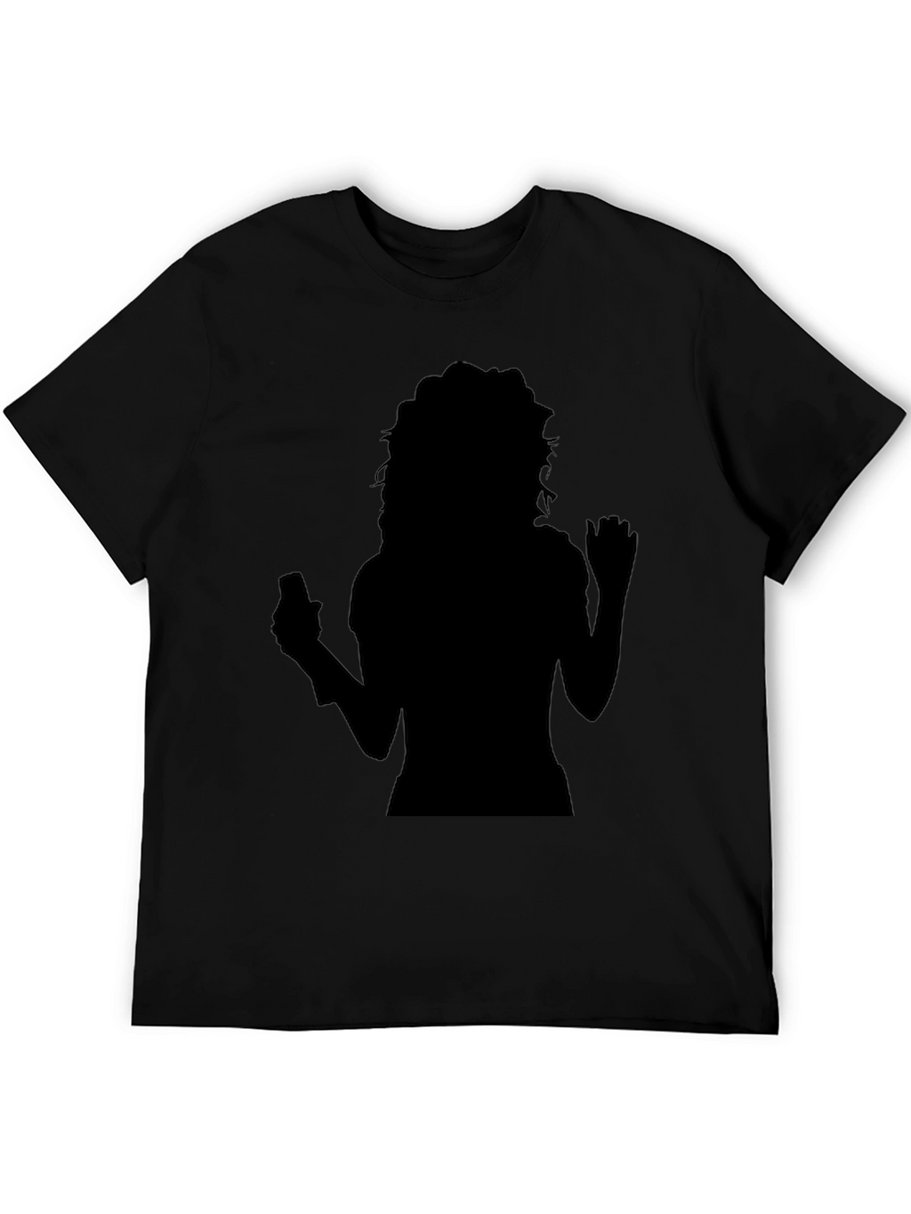 Silhouette Graphic Print Tee - Trendy Black Shirt