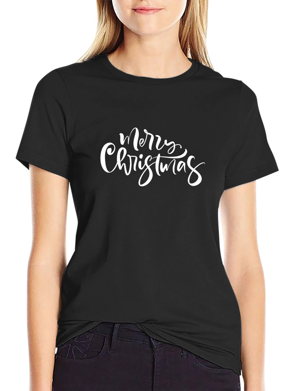 Merry Christmas Graphic T-Shirt - Black