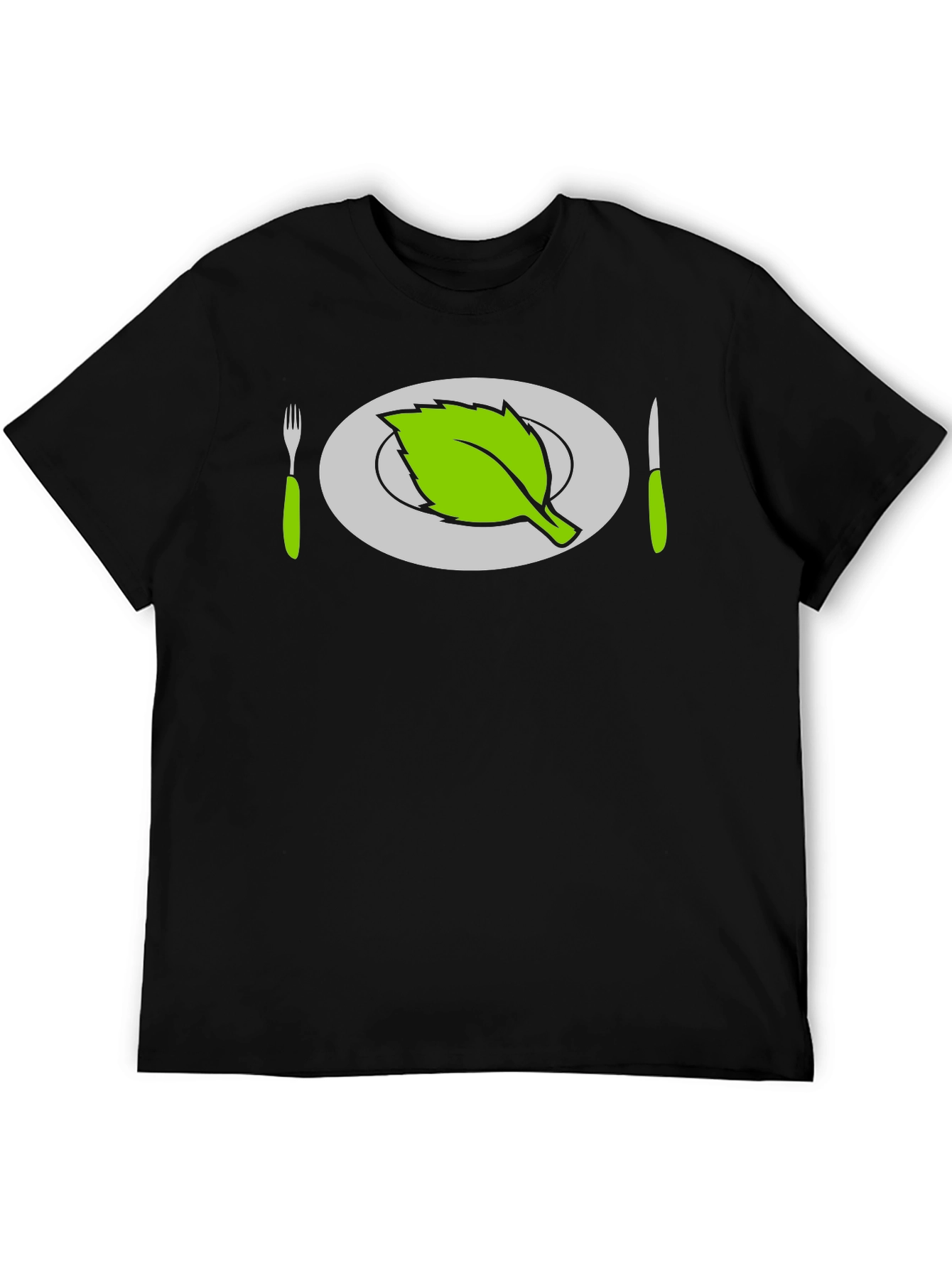 Vegan T-Shirt - Leaf Plate Graphic Tee