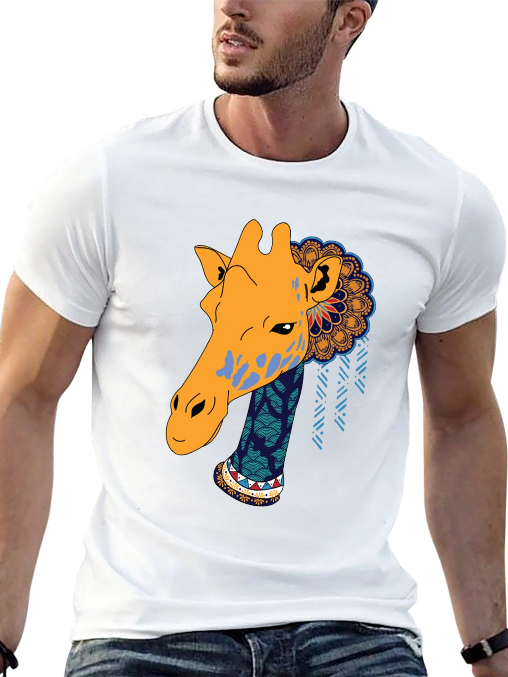 Giraffe Graphic Tee - Unique Animal Design