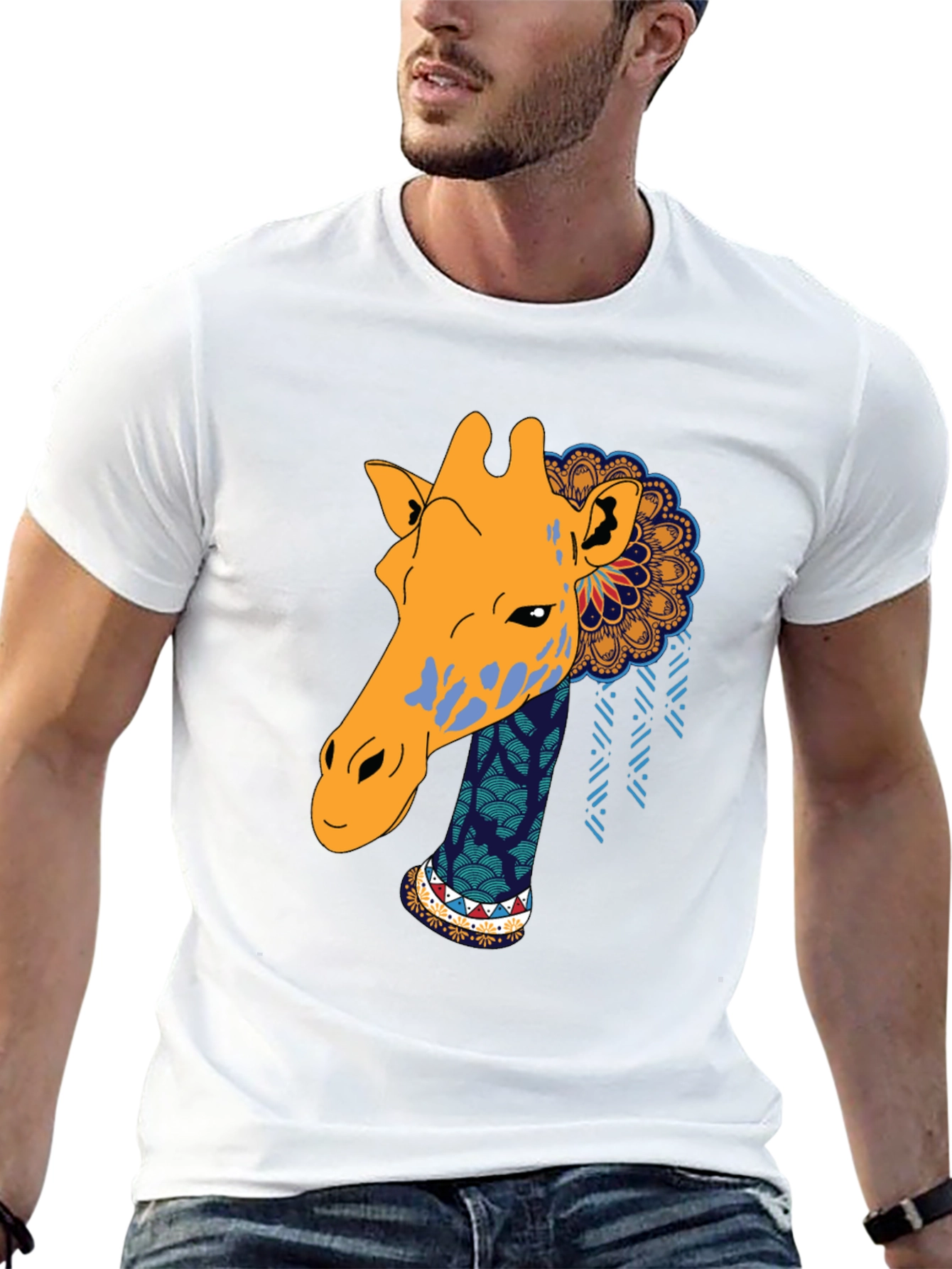 Giraffe Graphic Tee - Unique Animal Design