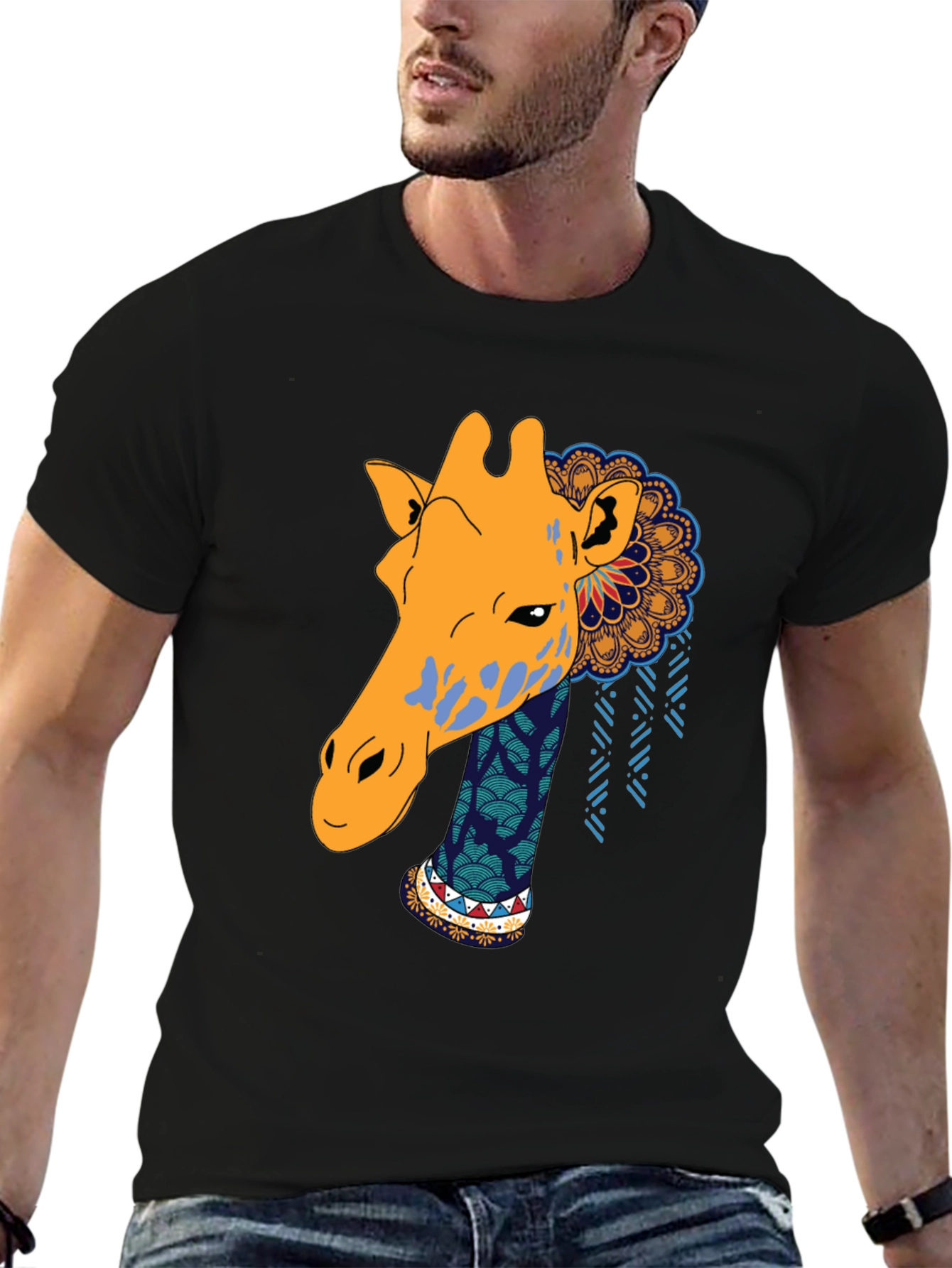 Giraffe Graphic Tee - Unique Animal Design