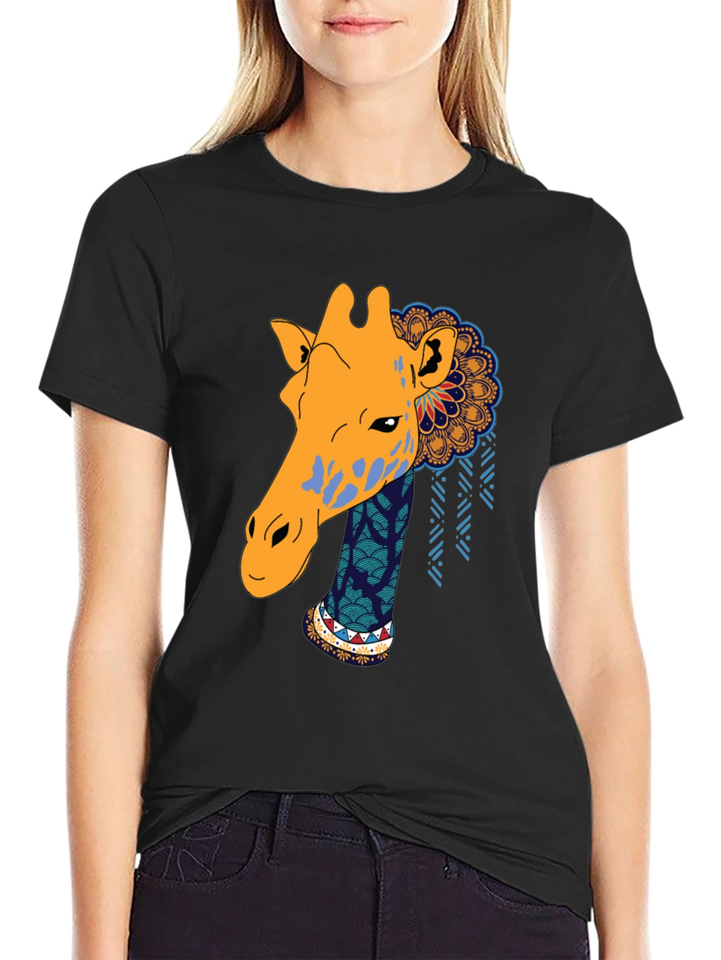 Giraffe Graphic Tee - Unique Animal Design