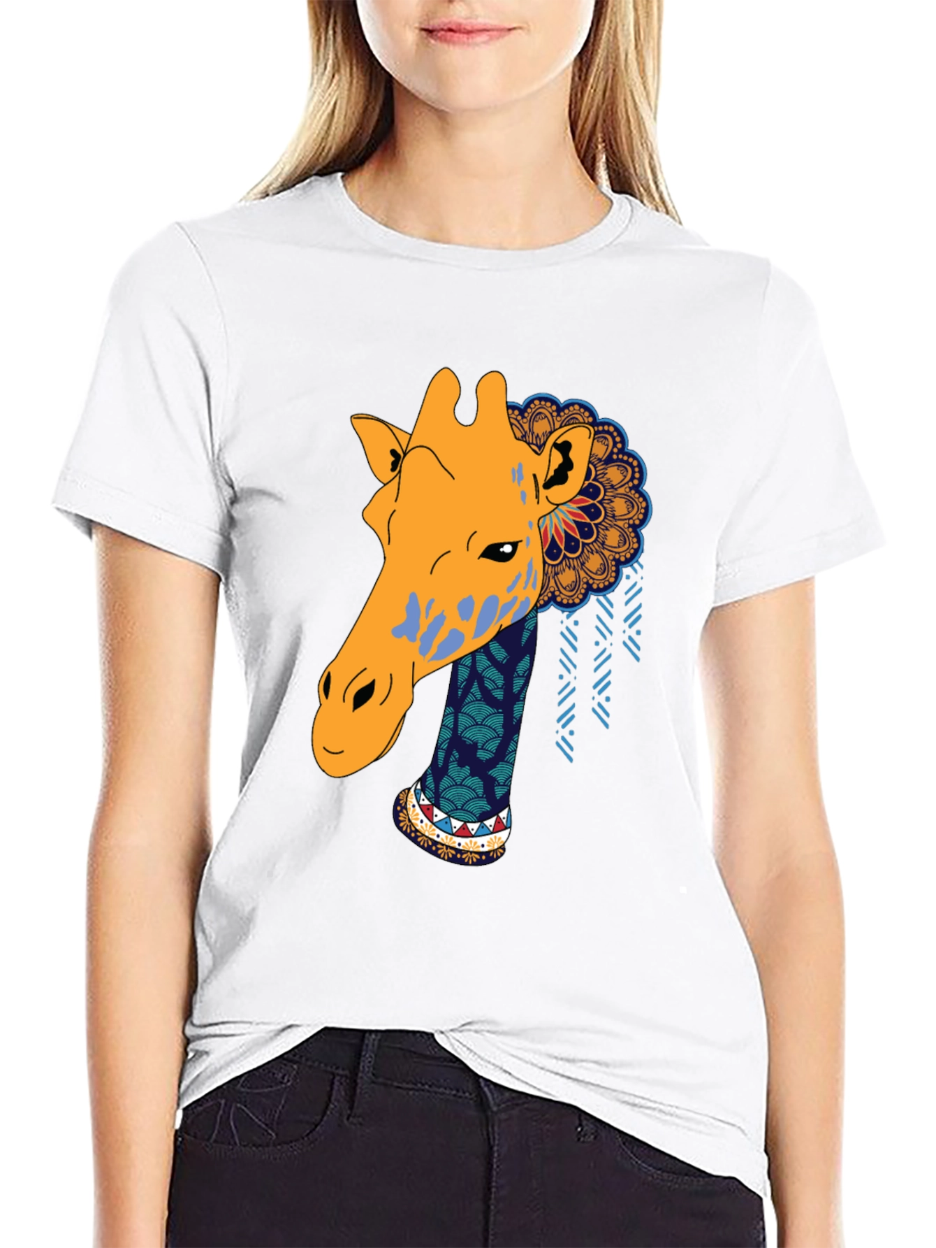 Giraffe Graphic Tee - Unique Animal Design