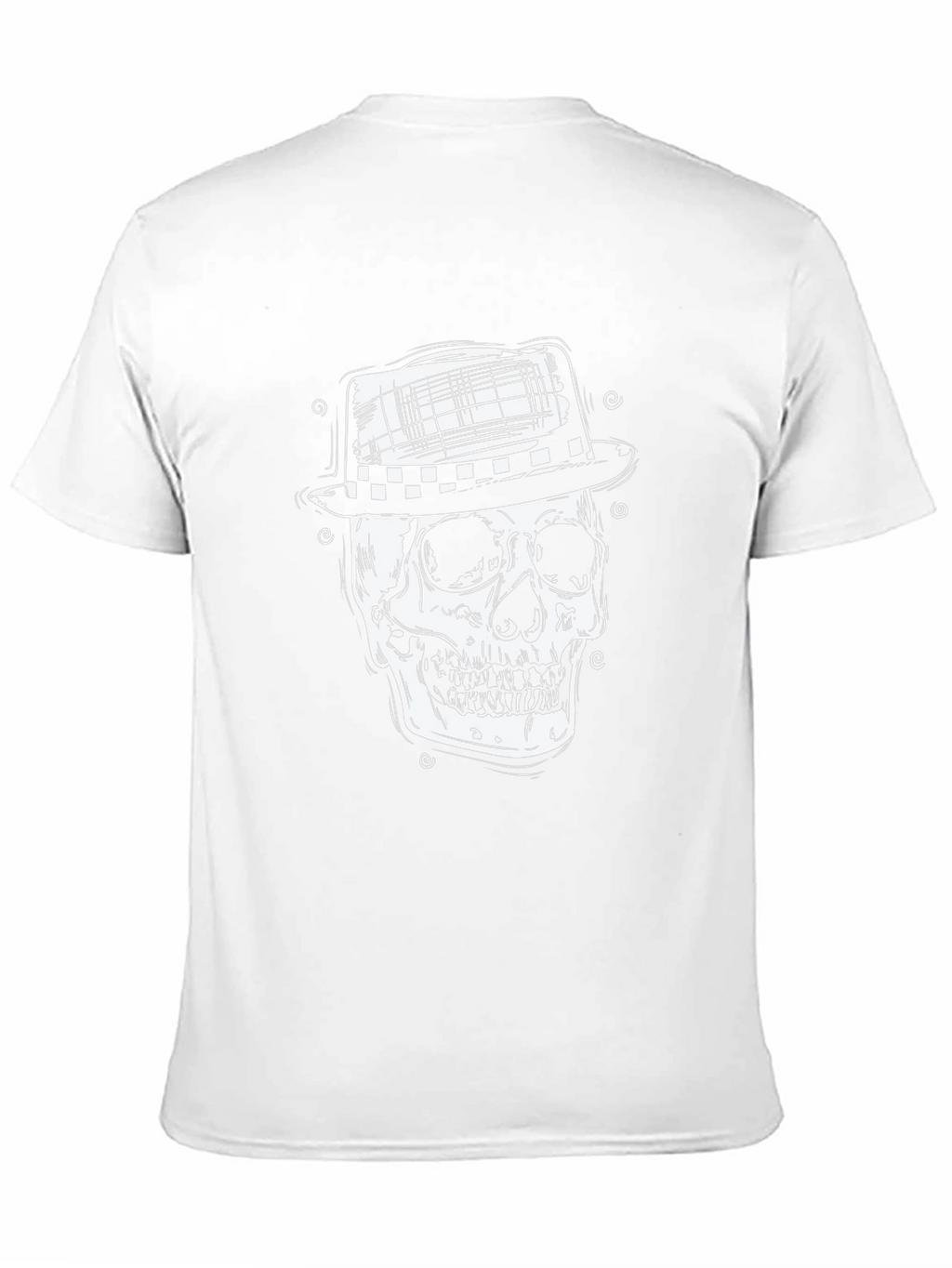 Skull in Hat Graphic Tee - Mens Black T-Shirt