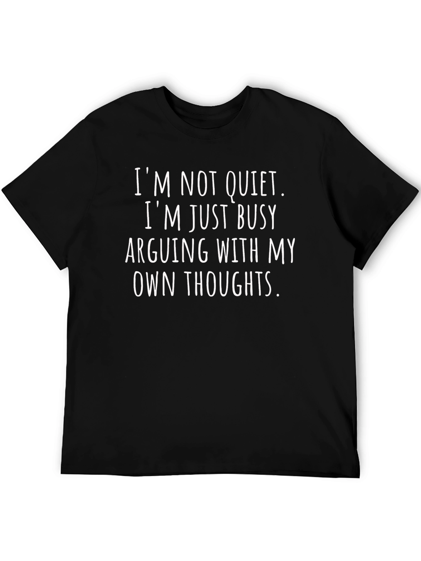 Arguing With My Thoughts Funny Graphic T-Shirt