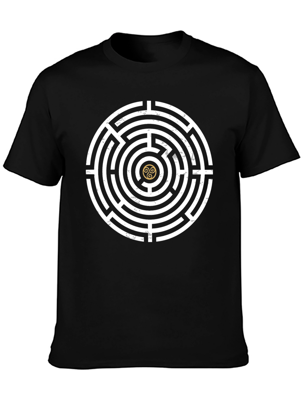 Maze Graphic Tee - Classic Black Cotton