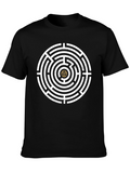 Maze Graphic Tee - Classic Black Cotton