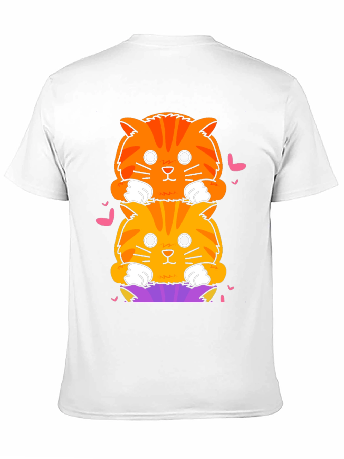 Cute Stacked Cats T-Shirt - Fun Graphic Tee
