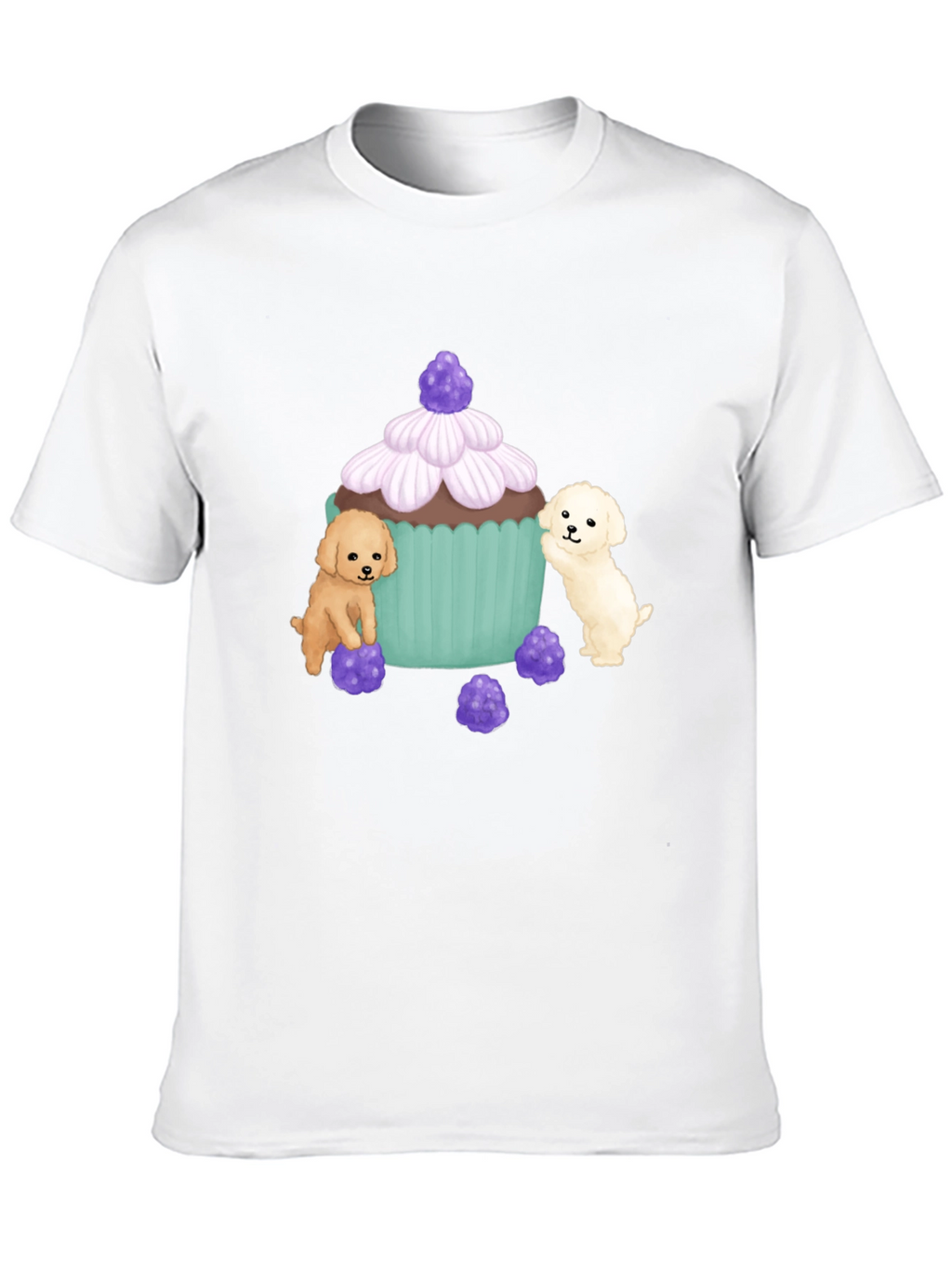 Cute Puppy Cupcake Graphic T-Shirt